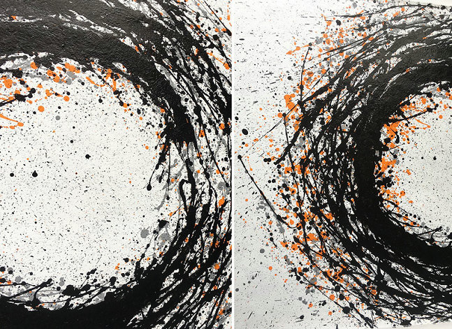 Extra Large Textured Painting On Canvas,Hand-Painted Black And White Minimal Painting On Canvas,Large Paintings For Living Room
